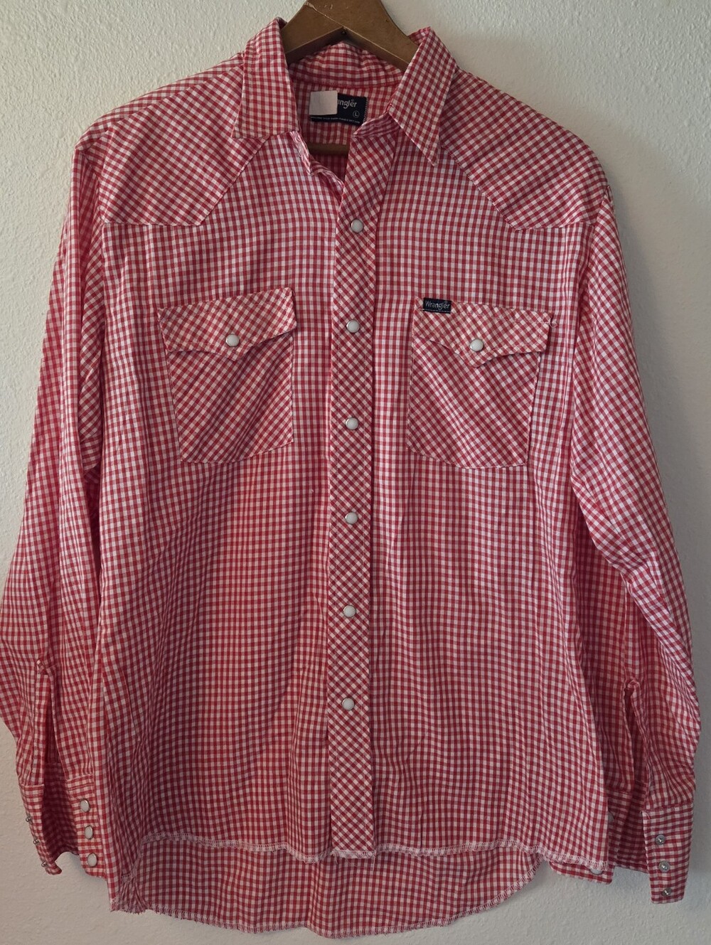 Vintage Wrangler Red Checked Butyon Down Shirt